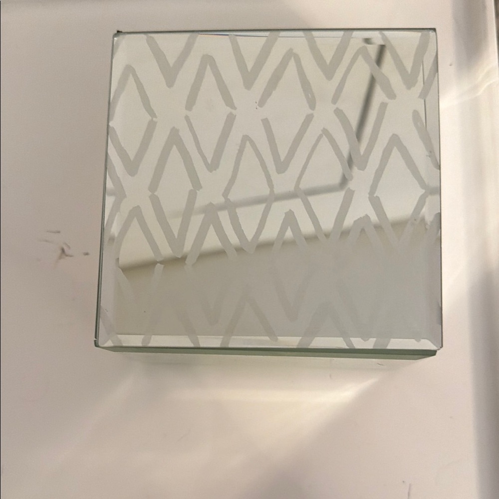 Modern Etched Glass Wall Mirror
